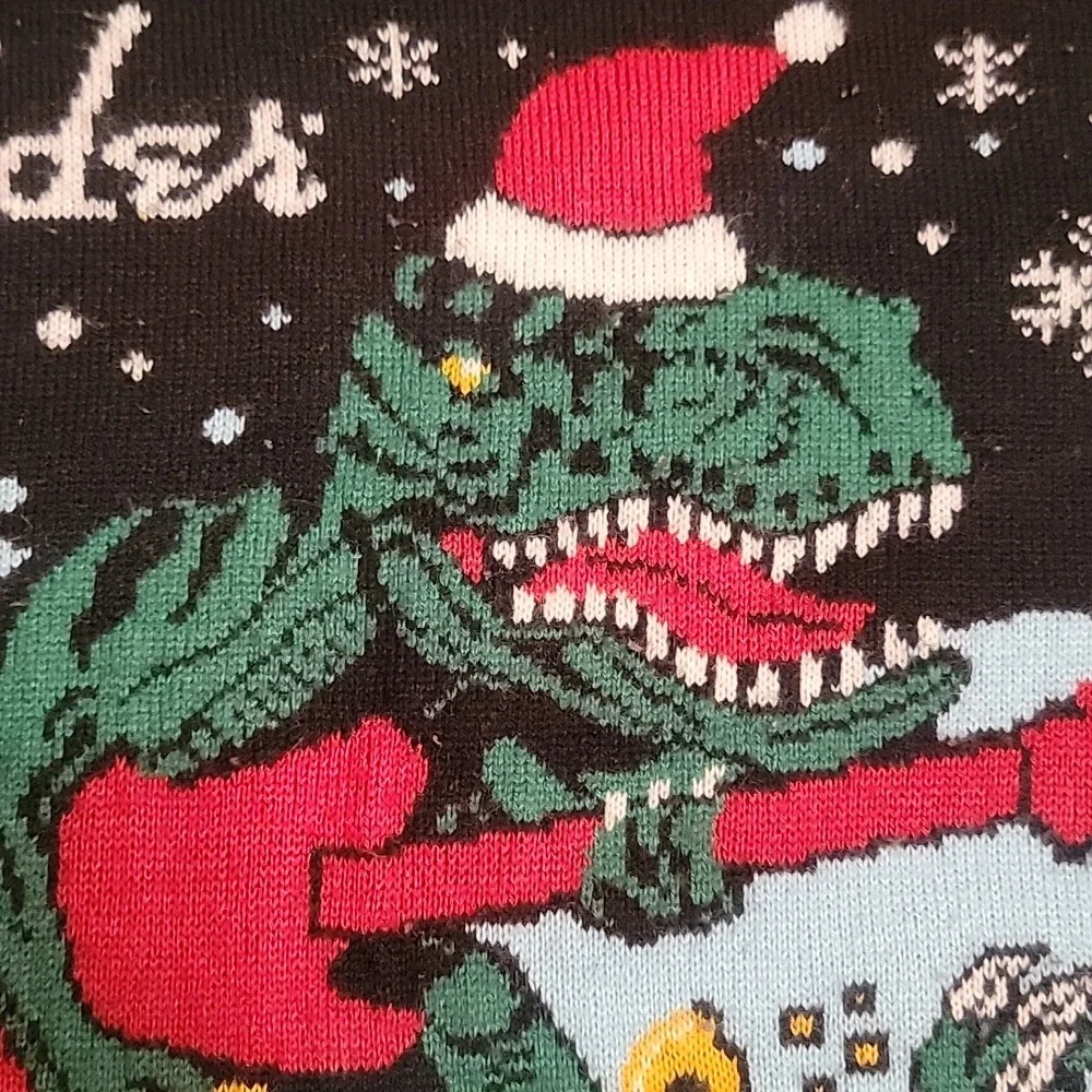 Fender® 2023 T-Rex Ugly Christmas Sweater Size Small - Picture 6 of 6